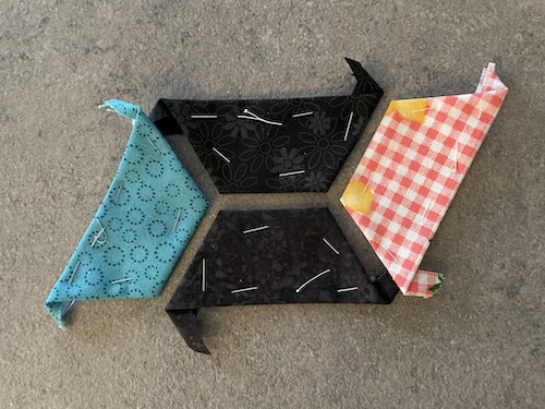  ZigZag løber med halve sekskanter - håndsyet